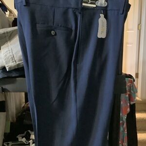 Haggar Men's‎ Classic Blue Dress Pants, 36/34, flex waist